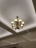 可洛可洛美式吊灯全铜客厅灯奢华大气欧式卧室餐厅楼梯复式灯复古水晶 单头(直径16高度31)定制款 晒单实拍图