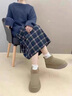 回力女鞋雪地靴女冬季加绒加厚保暖防滑短筒靴子女东北皮毛一体棉鞋女 驼色 36 实拍图