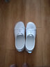 百林猴单鞋女春夏款软皮软皮女鞋平底孕妇防滑妈妈船鞋套脚小皮鞋懒人鞋 白色 37 实拍图