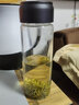 希诺玻璃杯单层加厚杯耐热防爆泡茶杯便携车载大容量户外水杯 黑蓝色 XN-6036【525ML】 实拍图