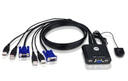 ATEN宏正 CS22U 2端口带线式USB KVM多电脑切换器 按钮切换 实拍图