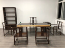 优品元素实木茶桌椅组合新中式大板茶台桌禅意功夫泡茶桌椅办公室喝茶桌子 组合六:240桌+1主+5客+1边几 组装 实拍图