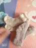 南律3双装宝宝袜子冬季加厚珊瑚绒地板袜婴儿睡眠袜套点胶防滑学步袜 3双装（卡其+驼色+灰蓝） S码(0-2岁) 晒单实拍图