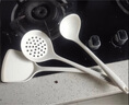 pacation硅胶铲锅铲家用炒菜铲子不粘锅汤专用铲炒勺护锅铲耐高温厨具 【白色】锅铲+汤勺+漏勺 实拍图