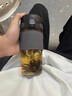 私家良品（cica） 玻璃水杯男女泡茶杯茶水分离办公室咖啡杯便携高颜值水杯子夏季 象牙黑-（直饮款+带茶隔） 460ml 实拍图