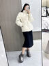 回力女鞋雪地靴女2026年夏季新款棉鞋女加绒加厚短靴百搭保暖二棉鞋女 金色 37 实拍图