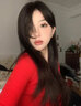 简爱刘海假发片女头顶刘海全真人发丝轻薄蓬松高颅顶遮白发补发量神器 八字刘海6*8 棕色系 25cm 实拍图