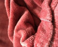 俞兆林（YUZHAOLIN）暖暖套装秋冬睡衣女圆领珊瑚绒纯色加厚睡衣长袖女士家居服两件套 蜜酱红 均码80-145斤 实拍图