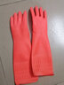 巧姨橡胶手套加长保暖一体植绒洗碗洗衣服女手套加长款 38cm加长一体绒1双装 S(小码) 实拍图