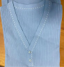 哥弟【GD】3D无缝一线成衣 明线设计V领短袖针织T恤衫女1399551 静谧蓝 M(3码) 晒单实拍图