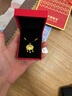 中国黄金（CHINA GOLD）黄金平安锁项链足金吊坠金锁男女款长命锁520礼物送婴儿宝宝老婆 平安锁吊坠【黑绳】约1.5g 实拍图
