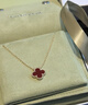 梵克雅宝（Van Cleef & Arpels）项链女 四叶草18K红玉髓幸运星小红花项链送女士女友38节送礼 梵克雅宝项链 实拍图