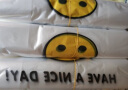 木木呷背心笑脸超市购物袋塑料袋定制加厚方便食品手提包装袋子 大号宽32*长50 5丝100只 实拍图