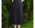 欧莎（OSA）新中式百褶半身裙女夏2024新款显瘦中长款国风改良马面裙 黑色 L 晒单实拍图