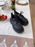 CAMILA KSENIA小皮鞋英伦风女士2025新款秋季厚底时尚百搭单鞋松糕乐福鞋子品牌 哑光黑 38 实拍图