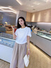苏彩尼棉麻连衣裙女装2023夏季新款小个子时尚休闲显瘦裙子两件套套装裙 上白下卡其 M（建议100-110斤） 实拍图