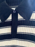 哥弟【GD】坑条拼色条纹Polo领套头短袖针织T恤衫女1399614 黑米 XL(5码) 晒单实拍图
