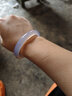子龙玛瑙手镯女款冰飘紫冰种玉镯子紫罗兰高冰透淡紫色玉髓 57-58 实拍图