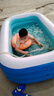 PENGYANG充气游泳池儿童家用户外大型折叠成人家庭泳池小孩婴儿宝宝游泳桶 【促销】特厚2.1米三层经济套餐 实拍图