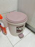拾喜猫垃圾桶脚踏式手提内桶有盖客厅卧室厨房家用带盖厕所多规格  内置压圈【没有内桶 米色小号】宽24高25 实拍图