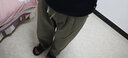 佐优品日系工装裤男士秋冬季宽松直筒休闲裤潮牌阔腿裤百搭高街长裤子男 黑色+绿色 M 建议100-115斤内 实拍图
