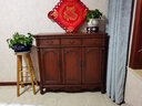 豪迪尼 欧式玄关柜实木美式乡村餐边柜玄关台复古储物柜彩绘1.4米备餐柜 棕色浮雕140*40*90 实拍图