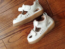牧童宝宝学步鞋秋冬款婴幼儿童鞋软底皮面小白鞋女童机能鞋男童步前鞋 贝壳白（夏凉鞋） 19 鞋内长13.8cm 实拍图
