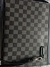 棋盘格手拿包软皮格子手拿包2023新款男士夹包手抓包品牌潮包钱包 黑色 实拍图