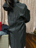 诚墨韩版时尚防溅水防油厨房围裙罩衣劳保男女长袖大褂护衣工作服外套 黑色薄款罩衣4XL（170斤-200斤） 实拍图