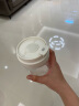 小北家Tritan透明咖啡杯随手杯便携水杯简约防摔耐高温运动塑料杯子 纯白 500ml 1个 晒单实拍图