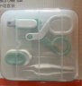 日康（rikang） 婴儿护理五件套宝宝剪刀 指甲钳 耳勺 夹子 锉 RK-X4028  蓝白 实拍图