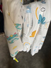 婧麒（JOYNCLEON）新生婴儿包单初生宝宝产房纯棉襁褓裹布包巾包被四季款用品 彩虹恐龙【锁边-精梳纯棉】 85*85cm 实拍图