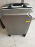 狄斯顿保罗（DISIDUNBAOLUO）行李箱加厚铝框拉杆箱结实耐用密码箱学生大容量旅行箱登机箱皮箱 灰色 【防刮铝框款-带充电口】 20英寸 可登机，适合短途出差 实拍图