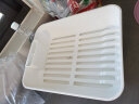ASVEL日本进口厨房控水碗架置物架 家用碗筷沥水篮沥水架碗碟架碗盘餐具收纳架 白色-宽 实拍图