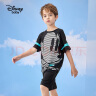 迪士尼（Disney）童装女童可爱荷叶边短袖套装2023新款夏装宝宝时尚两件套 碳黑-男 130 晒单实拍图