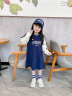 可可鸭（QQ DUCK）童装儿童裙子女童连衣裙大童春装运动风棒球裙学生青少年衣服 (K棒球连衣裙)藏蓝 120CM 晒单实拍图