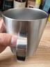 京东京造不锈钢双层保温桌面马克杯420mL 户外露营水杯 304咖啡杯银灰色 实拍图
