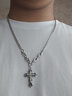 BJYL十字架项链男士潮流时尚男女生锁骨链钛钢古巴链子送男友配饰礼物 实拍图