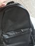 韫舜 书包男女 大学生高中生双肩包pu皮质旅行背包休闲潮流电脑登山 黑色 32*17*44cm 实拍图