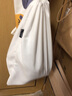 小黑裙纯棉绒布包包防尘袋大小皮包收纳袋全棉旅行衣服衣物内衣抽绳袋束口袋子 白色 （麂皮绒） 中号 40*50cm 实拍图