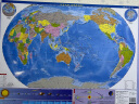 【地理思维版】中国地图+世界地图+太阳系+二十四节气图（共4张）594mmx430mm 实拍图