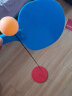 机器鹅儿童乒乓球训练器 三岁幼儿版反弹板悬挂球拍室内成人球玩具男孩 塑料底座+塑料球拍【4球一杆】 实拍图