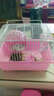 卡丘鼠 仓鼠活体笼子大别墅47基础笼外带手提笼子两只仓鼠相亲隔离笼 红色小田园 实拍图