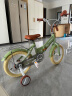 凤凰（Phoenix）儿童自行车3-4-6-10岁宝宝脚踏车男孩女孩童车折叠单车 仰望清新绿+一体轮-带后座款 14寸（建议身高100-120cm） 晒单实拍图