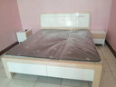 首年全实木床轻奢床现代简约主卧双人床白色高箱储物婚床卧室家具 静音床+床头柜*2+乳胶床垫 1.8米*2米框架款 实拍图