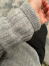 无印良品 MUJI 女式 含牦牛绒羊毛 宽罗纹编织 高圆领毛衣 长袖针织衫简约 浅灰色 M 实拍图