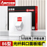 安普康（AMPCOM）单口86型光纤适配器面板 SC FC单工LC双工电信级单多模光纤跳线光缆尾纤耦合器法兰插座 AM86L01 实拍图