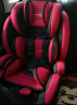 贝蒂乐汽车儿童安全座椅0-4-12岁宝宝车载安全椅可坐躺折叠便携增高垫 红黑色 实拍图