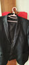 席臣加肥加大码西装外套休闲男宽松商务西服显瘦大号胖子肥佬西服套装 黑色单西 6XL （230-250斤） 实拍图