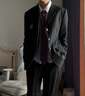 威登羊春秋款学院风dk制服西装男士套装宽松痞帅学生班服演出服西服外套 外套+白衬衫+西裤【三件 XL 实拍图